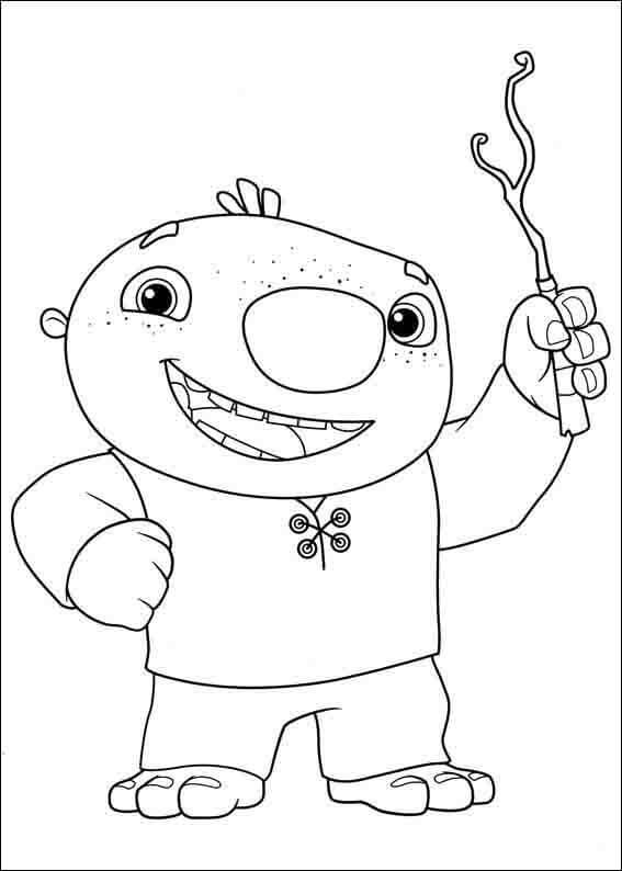 Coloring Book Character Wally Trollman from Wallykazam.