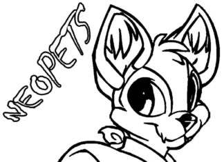 Printable Neopets Character and Logo Coloring Book