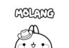 Színezőkönyv Egy cowboy karaktere a Molang című meséből