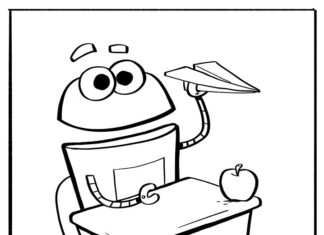 Malbuch Charakter aus StoryBots Super Songs
