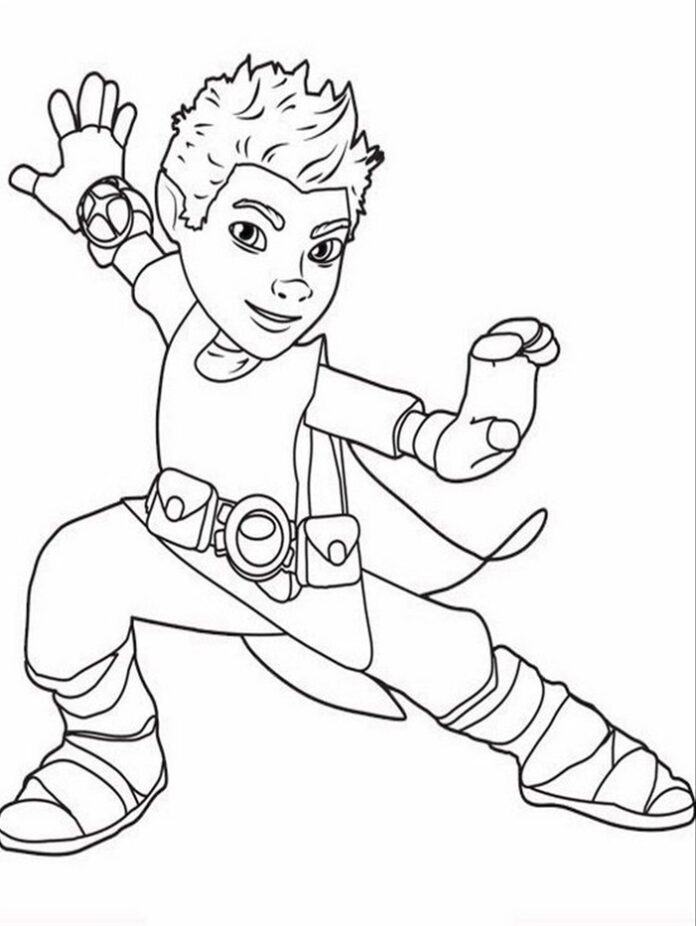 Coloring Book Character from Tree Fu Tom