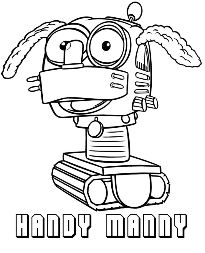 Színezőkönyv Tündérmese karakter Handy Manny