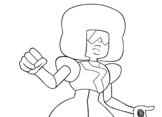 Tecknade figurer från Steven Universe att färglägga