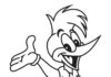 Woody Woodpecker tecknad karaktärsbok att färglägga