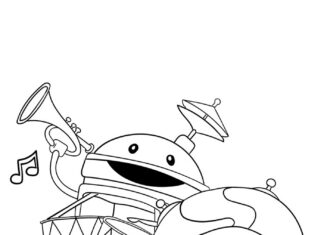 Coloring Book Characters Geo and Bot from Umizoomi