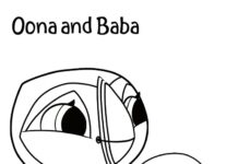 Färgbok tecken Oona och Baba