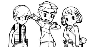 Livre de coloriage des personnages Ryan, Dylan et Dolly de Tobot