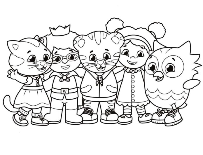 Coloring Book Characters from Daniel Tiger Neighborhood