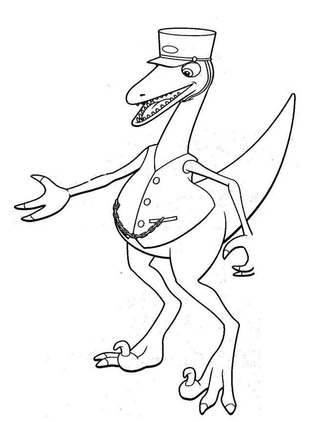 Livre de coloriage des personnages du train des dinosaures