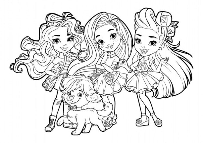 Sunny Day Characters Coloring Book
