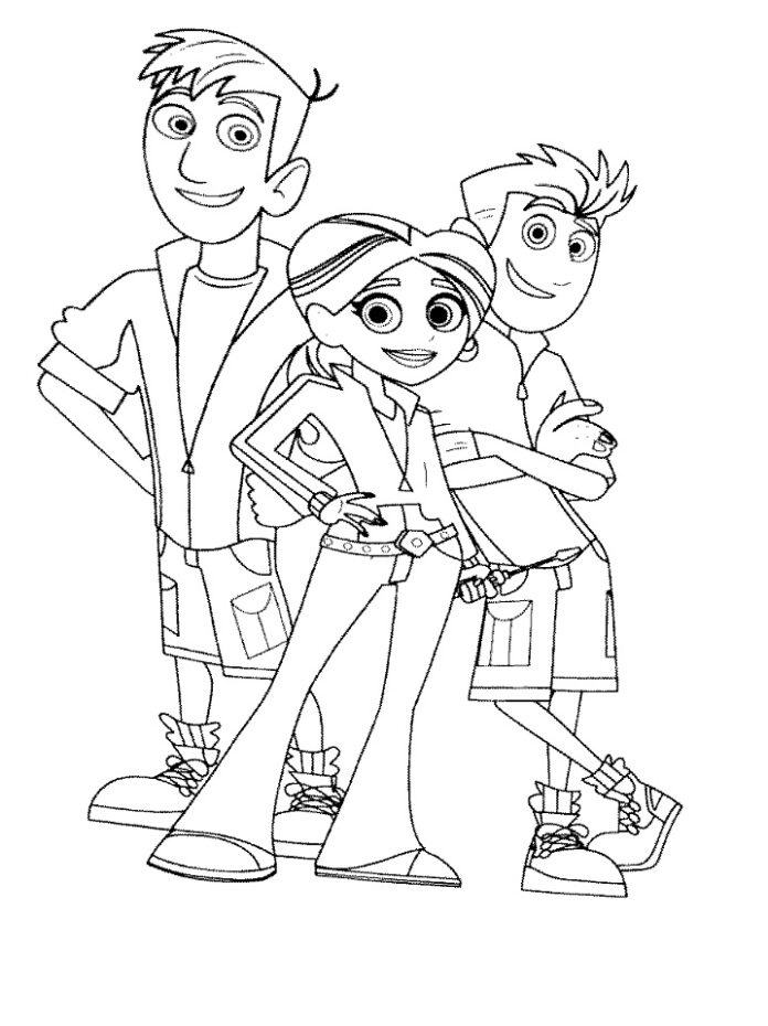 Coloring Book Characters from the fairy tale The Wild World of the Kratt Brothers