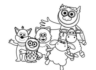 Timmy Time Cartoon Characters Coloring Book