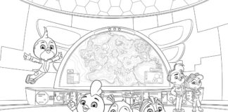 Top Wing cartoon characters coloring book