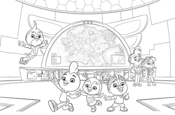 Top Wing cartoon characters coloring book to print and online