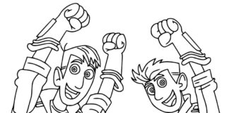 Friends Chris and Martin Kratts printable coloring book