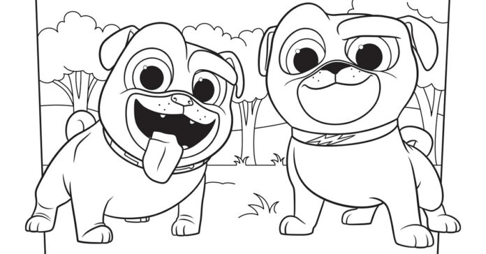 Coloring Book Friends Puppy Dog Pals