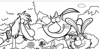 Nature Cat Friends Coloring Book