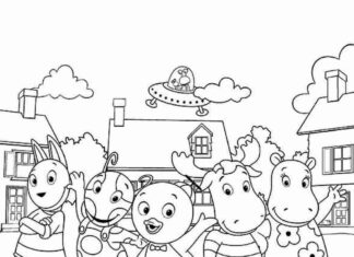 Livro para colorir os amigos do quintal para crianças