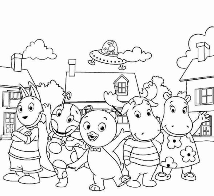 Backyard Friends coloring book for kids