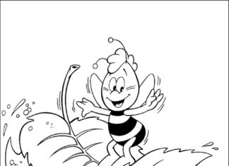 Gucio, l'abeille des contes de fées, livre à colorier