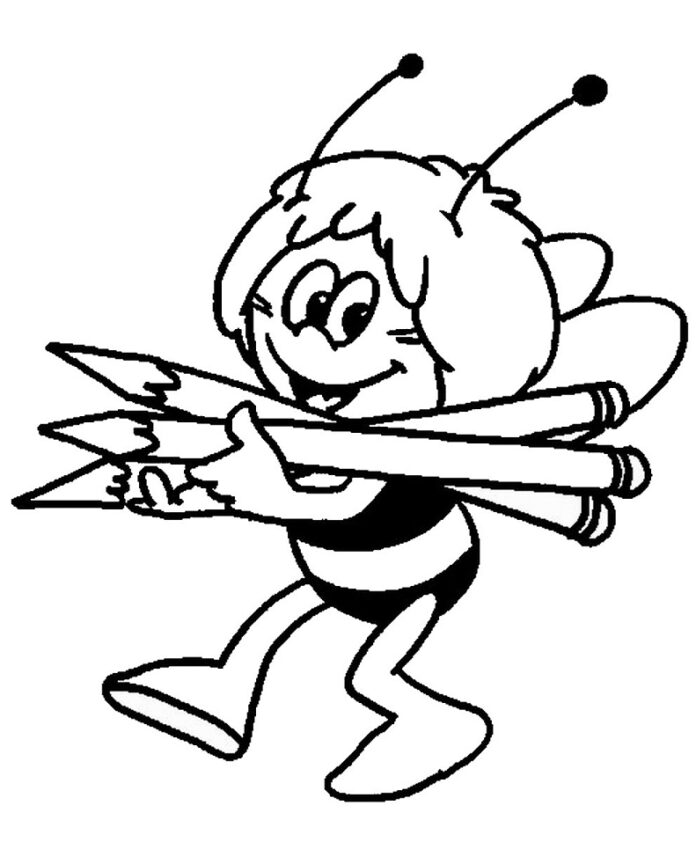 Maya Bee coloring book for kids to print