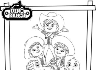 Dino Ranch coloring book from the fairy tale