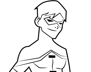 Livre à colorier Robin de Young Justice