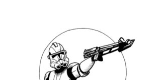 Star Wars Stormtrooper livro para colorir com robô imprimível