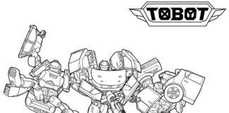 Tobot's Fairy Tale Robots színezőkönyv