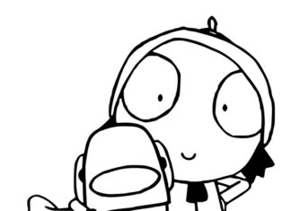 Sarah and Duck printable coloring book