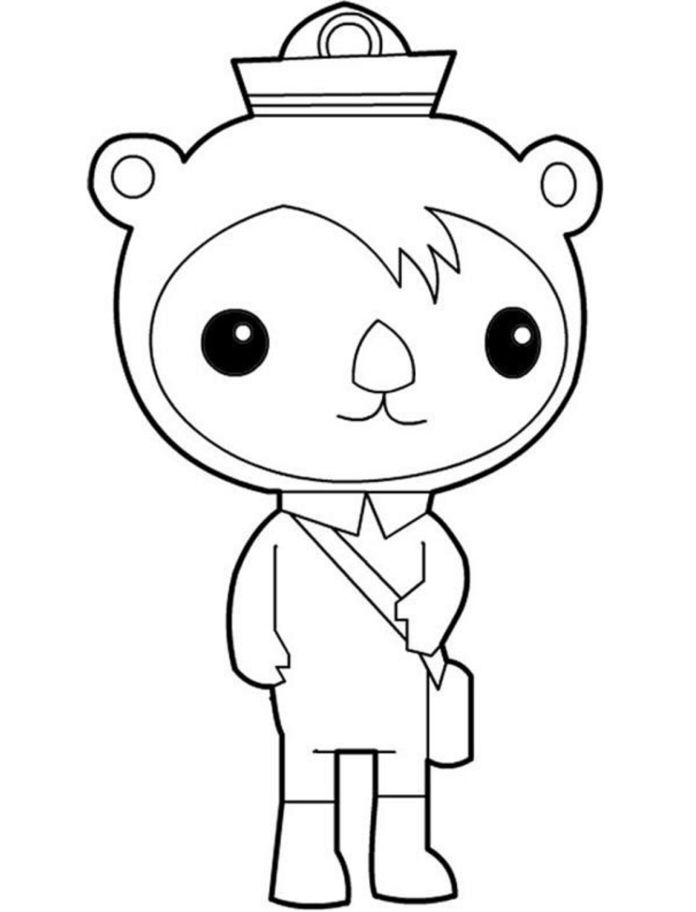 Shellington coloring book from the Octonauts cartoon to print and online