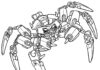 Libro para colorear Skullspiders Bionicle con bloques