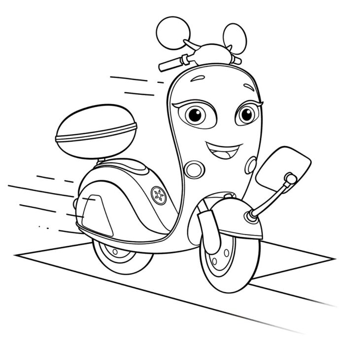 Printable Ricky Zoom Scooter Coloring Book