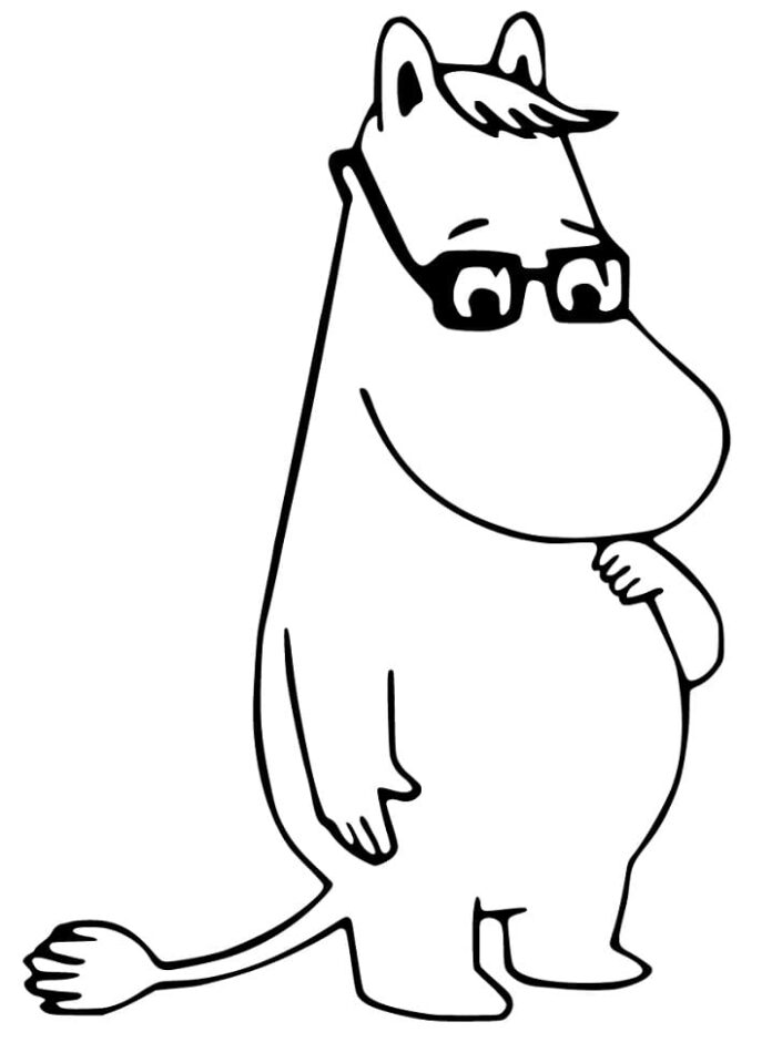 Färgbok för Snork från Moomins som kan skrivas ut