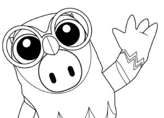 Coloring Book Owl from Fall Guys
