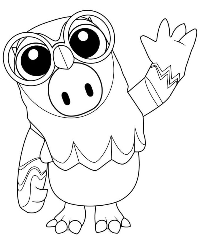 Livre de coloriage Owl de Fall Guys