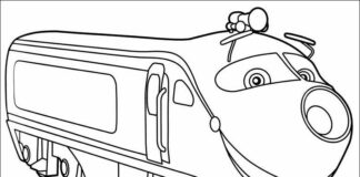 Coloring Book Station Train