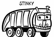 Stinky The Stinky and Dirty Show druckbares Malbuch