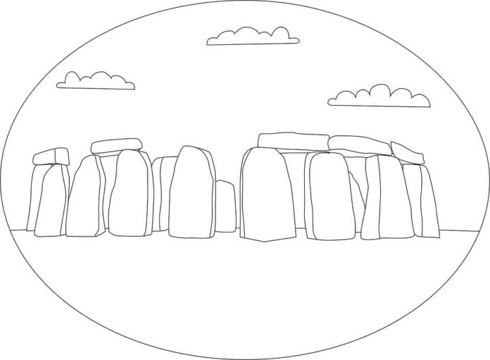 Stonehenge printable coloring book