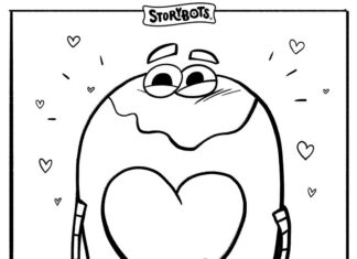 StoryBots Super Songs färgbok sagofigurer
