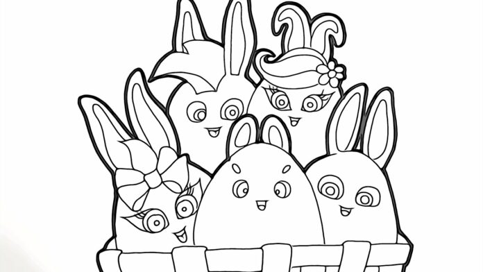 Sunny Bunnies coloring book for kids to print