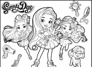 Livro de colorir Sunny Day para as crianças imprimirem