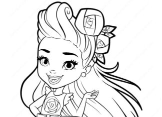 Sunny Cheerful coloring book for girls