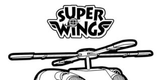 Super Wings Malbuch für Kinder zum Ausdrucken