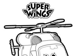 Super Wings malebog til børn til udskrivning