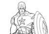 Super héros Capitan America - livre à colorier imprimable
