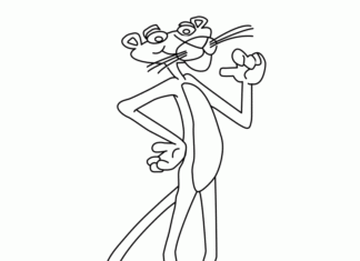 Pink Panther coloring pages to print and print online