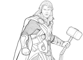 Superhelt Thor malebog