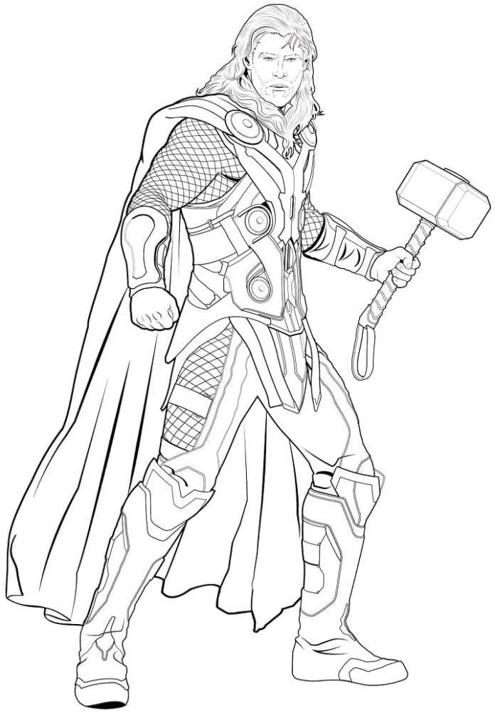 Superhelt Thor malebog