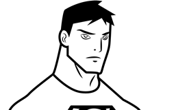Libro da colorare di Superboy da Young Justice